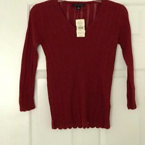 small long sleeve light sweater 100%cotton